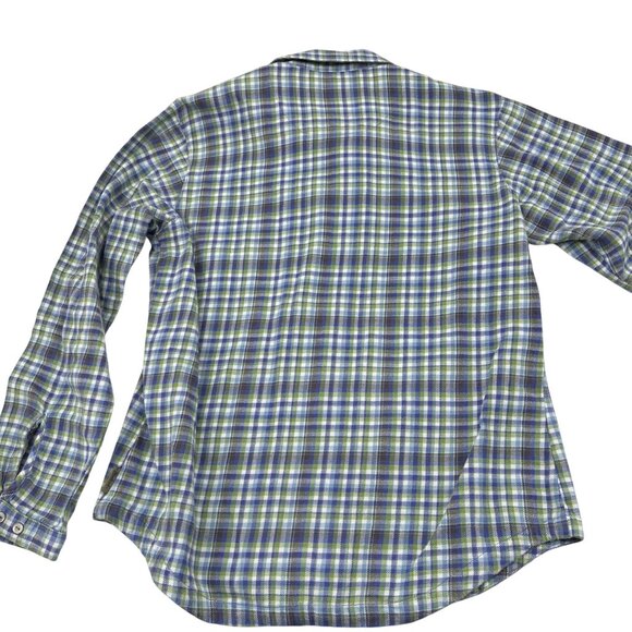Woolrich Womens Plaid Long Sleeve Flannel Shirt Green & Blue‎ Button-Down Size S - Picture 5 of 5